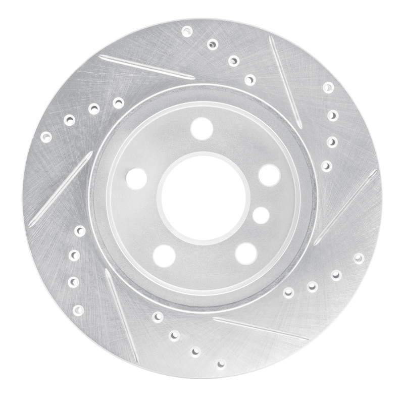 BMW i3 Brake Rotor (1) - Front Left - R1 Concepts - Drilled & Slotted - Silver - `14-`21